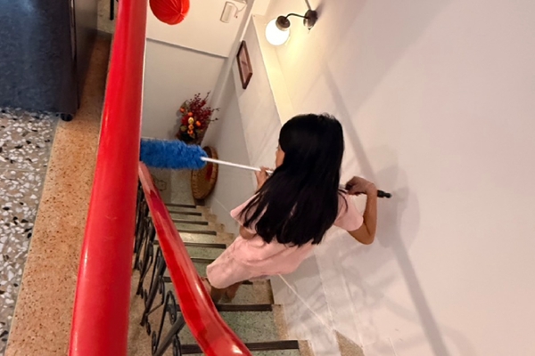 親子分工打掃1