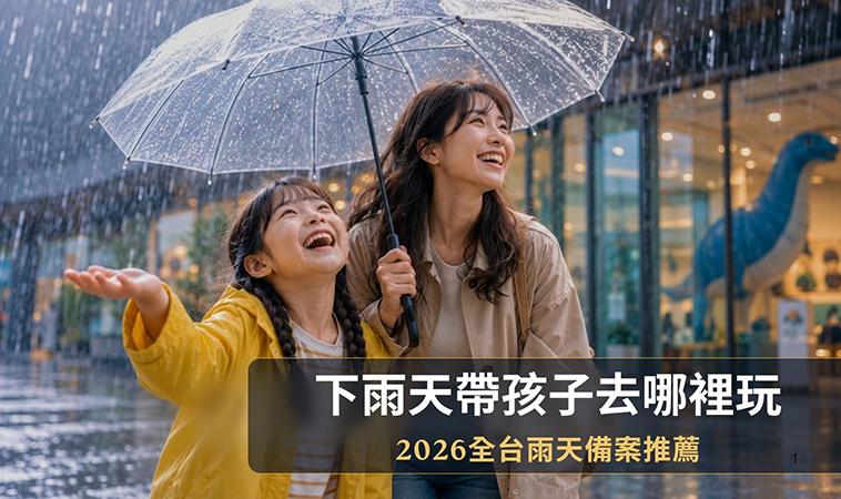 下雨天帶孩子去哪玩？2026全台雨天備案懶人包，北中南東親子景點一次收藏