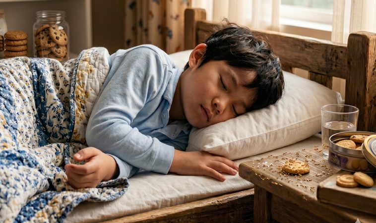 小孩吃零食別忘擦臉！高雄8歲男童午睡痛醒，2.5毫米活螞蟻鑽入眼，醫：眼周殘留餅乾屑