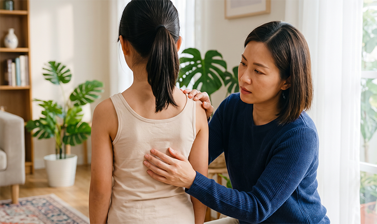 孩子總被叫「站直一點」？女兒照X光竟發現脊椎側彎！家長必學1分鐘居家觀察