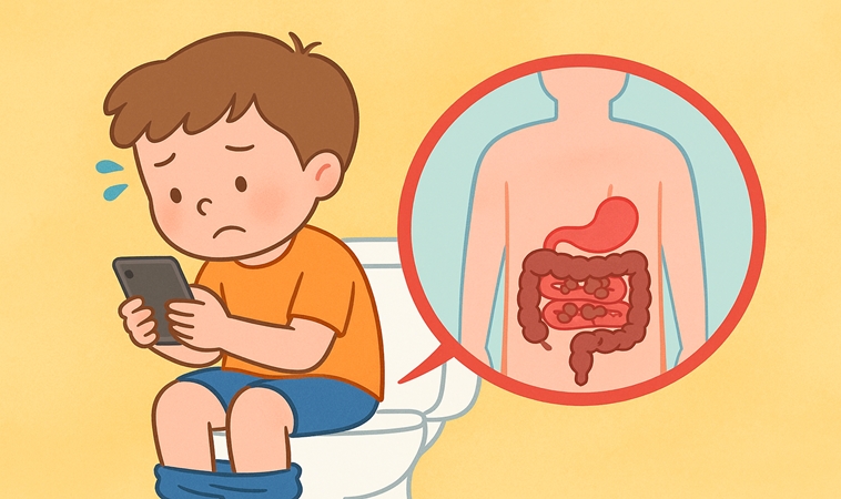 11歲童腹痛冒冷汗急診！X光驚見「糞便塞滿腸道近胸部」 醫揭兇手：邊滑手機邊上廁所